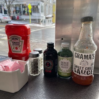 Oakhurst Diner - ketchup bottles and condiments - Breakfast & Brunch Near Me - Millerton, New York Oakhurst Diner - ketchup bottles and condiments - Breakfast & Brunch Near Me - Millerton, New York