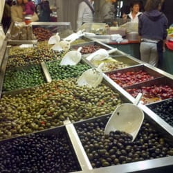 Piazza Erminio Ferratta - Who knew that there are this many (and More) kinds of olives  Free tasting.