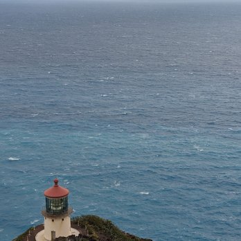 Makapu'u Point Lighthouse Trail - lighthouse viewable from the top of the trail - Hiking Near Me - Honolulu, Hawaii