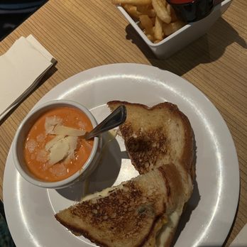 Enzian Theater - grilled cheese with tomato soup and side of fries - Cinema Near Me - Maitland, Florida