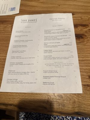 Menu photo 1 The James Restaurant Williamsport, PA Menu photo 1 The James Restaurant Williamsport, PA