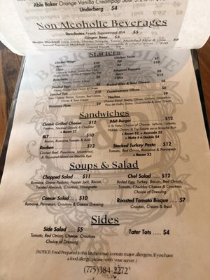 Menu photo 4 Barrel & Bine Reno, NV