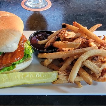 Big Ditch Brewing - (Fried) Hot Honey Chicken Sandwich, fries w/Excavator BBQ sauce: Excavator BBQ sauce is excellent! - New American Near Me - Buffalo, New York Big Ditch Brewing - (Fried) Hot Honey Chicken Sandwich, fries w/Excavator BBQ sauce: Excavator BBQ sauce is excellent! - New American Near Me - Buffalo, New York