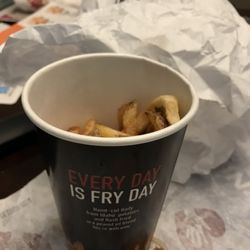 Penn Station East Coast Subs - They didn't even fill fries up to the rim, as you know some of the fries are not even worth eating