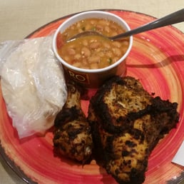Grilled chicken with campero beans