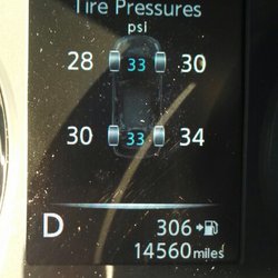 Hertz Rent A Car - At pickup, tires were inflated extremely unevenly, with 6 psi spread, up to 5 psi below the norm. Unsafe!