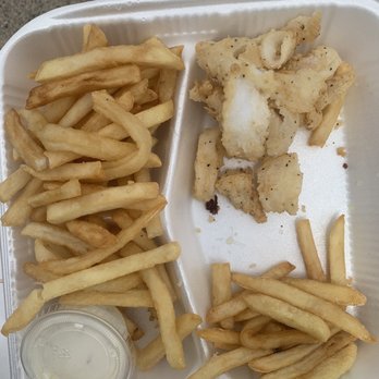 Neptune's Net - This is what I got as the calamari plate and fries - maybe 10 pieces of calamari that was not even cooked well and I paid $15 or $16 for :( - Seafood Near Me - Malibu, California Neptune's Net - This is what I got as the calamari plate and fries - maybe 10 pieces of calamari that was not even cooked well and I paid $15 or $16 for :( - Seafood Near Me - Malibu, California
