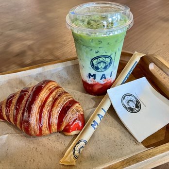 MAI Coffee & Tea House - Strawberry croissant and matcha - Coffee & Tea Near Me - Gardena, California MAI Coffee & Tea House - Strawberry croissant and matcha - Coffee & Tea Near Me - Gardena, California