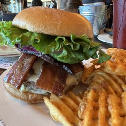 Werner burger w/ waffle fries
