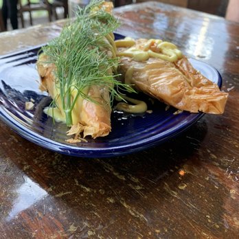 Santiago's Bodega - Spanakopita. Good but the pine nuts and onions don't go with the original Greek version. - Tapas Bars Near Me - Orlando, Florida