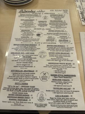 Menu photo 1 Broder Söder Portland, OR