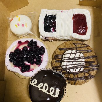 The Caring Kitchen - Birthday cake macaron, berry cheesecake bar, Indiana Jones cookie, "hostess" cupcake, blueberry cheesecake cookie - Desserts Near Me - Rancho Cordova, California