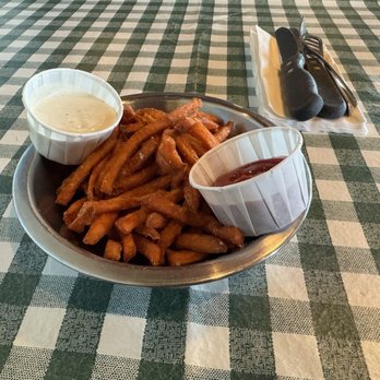 Rodeo Goat - SWEET POTATO FRIES - Burgers Near Me - Dallas, Texas Rodeo Goat - SWEET POTATO FRIES - Burgers Near Me - Dallas, Texas