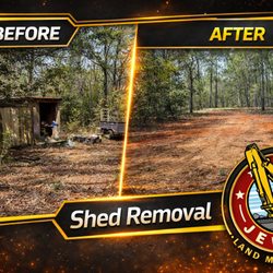 Jewett Landscape Delivery And Disposal - 20+ YEARS. ONE OLD SHED. GONE. What was once unused and overgrown is now clean, open, and ready for what's next.