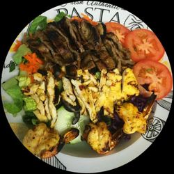 Pizza Mia Pasta - Try ours famous salad with steak, chicken and shrimp
