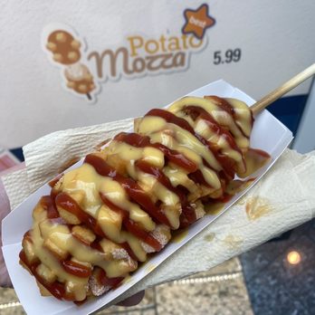 CrunCheese Korean Hot Dog - Potato Mozza (Potato outside, Mozzarella cheese inside) - Hot Dogs Near Me - Arcadia, California CrunCheese Korean Hot Dog - Potato Mozza (Potato outside, Mozzarella cheese inside) - Hot Dogs Near Me - Arcadia, California