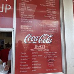 Dairy Kream - Outside menu.