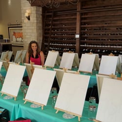 Popuppaint party at Matadore Meat in Plano...Bovine and Wine date night!