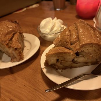 Winkel 43 - Dutch apple pie with whipped cream on the side - Desserts Near Me - Amsterdam, New Hampshire