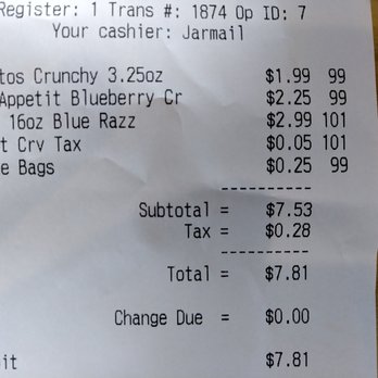 76 - Look at that "Large Bags $0.25" I never asked for a bag, and he never OFFERED a bag. He just tried to squeeze the charge past! - Gas Stations Near Me - San Jose, California 76 - Look at that "Large Bags $0.25" I never asked for a bag, and he never OFFERED a bag. He just tried to squeeze the charge past! - Gas Stations Near Me - San Jose, California