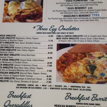 Angelina's - Omelette Menu - Seafood Near Me - Enfield, Connecticut Angelina's - Omelette Menu - Seafood Near Me - Enfield, Connecticut