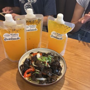 Mom's Dumpling - Cold Mixed Wood Ear Mushrooms- and Passion Fruit Juice- - Dim Sum Near Me - Davis, California