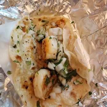 Jonny's Tacos - Shrimp taco with cilantro and onion on flour tortilla - Mexican Near Me - Bolingbrook, Illinois Jonny's Tacos - Shrimp taco with cilantro and onion on flour tortilla - Mexican Near Me - Bolingbrook, Illinois