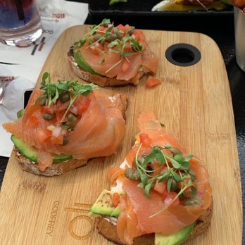 IO Godfrey - Smoked salmon avocado toast - Cocktail Bars Near Me - Chicago, Illinois IO Godfrey - Smoked salmon avocado toast - Cocktail Bars Near Me - Chicago, Illinois