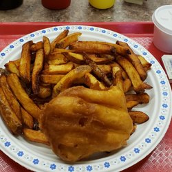 Fish & Chips Take Out - 1 piece halibut meal. Sept 2019 price $12.95!