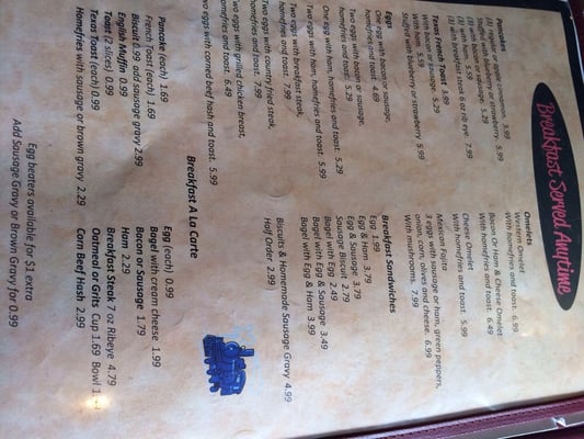 Menu photo 5 Choo-Choo's Restaurant New Martinsville, WV Menu photo 5 Choo-Choo's Restaurant New Martinsville, WV