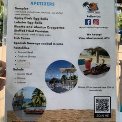 Contra Viento Y Marea Restaurant & Beach Bar - Menu front side
