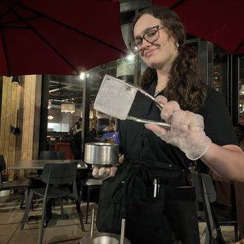 Stir - Sofi with the ice block - Cocktail Bars Near Me - Greenville, South Carolina