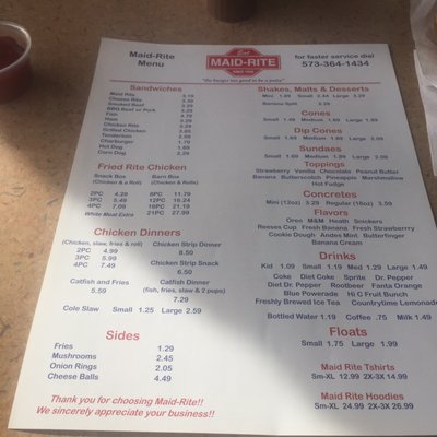 Menu photo 4 Maid-Rite Rolla, MO