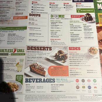 Chili's - Menu as of 3.23.2025 - American Near Me - San Bruno, California