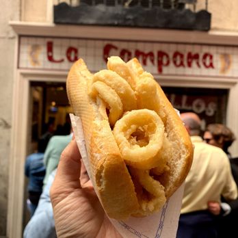 La Campana - Bocadillo de calamare - Tapas Bars Near Me - Madrid, M