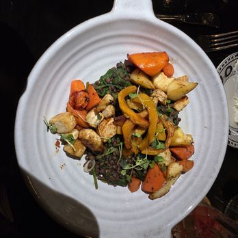Willow at Mirbeau - Autumn Bowl of lentils with root vegetables. Good portion. - American Near Me - Rhinebeck, New York Willow at Mirbeau - Autumn Bowl of lentils with root vegetables. Good portion. - American Near Me - Rhinebeck, New York