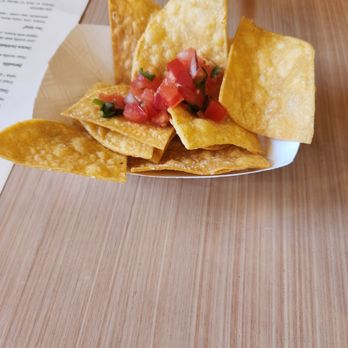 Crispy Taco - The chips and pico di gallo at Crispy Taco - Mexican Near Me - Southampton, New York Crispy Taco - The chips and pico di gallo at Crispy Taco - Mexican Near Me - Southampton, New York