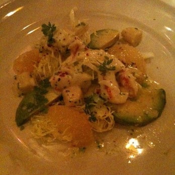 Chez Panisse - Lobster, scallops, and avocado frisée & watercress salad - New American Near Me - Berkeley, California
