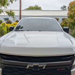 Pacific Coast Auto Glass - Old windshield hard to see since it was tinted but has a crack from top to bottom right in the middle