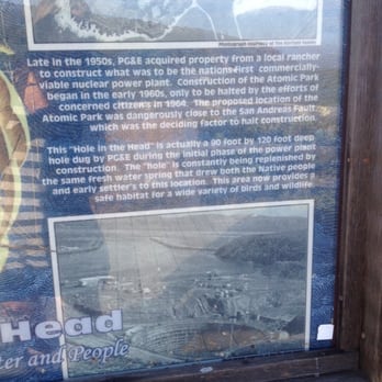 Hole in the Head - Signage at the Hole in the Head site. - Local Flavor Near Me - Bodega Bay, California