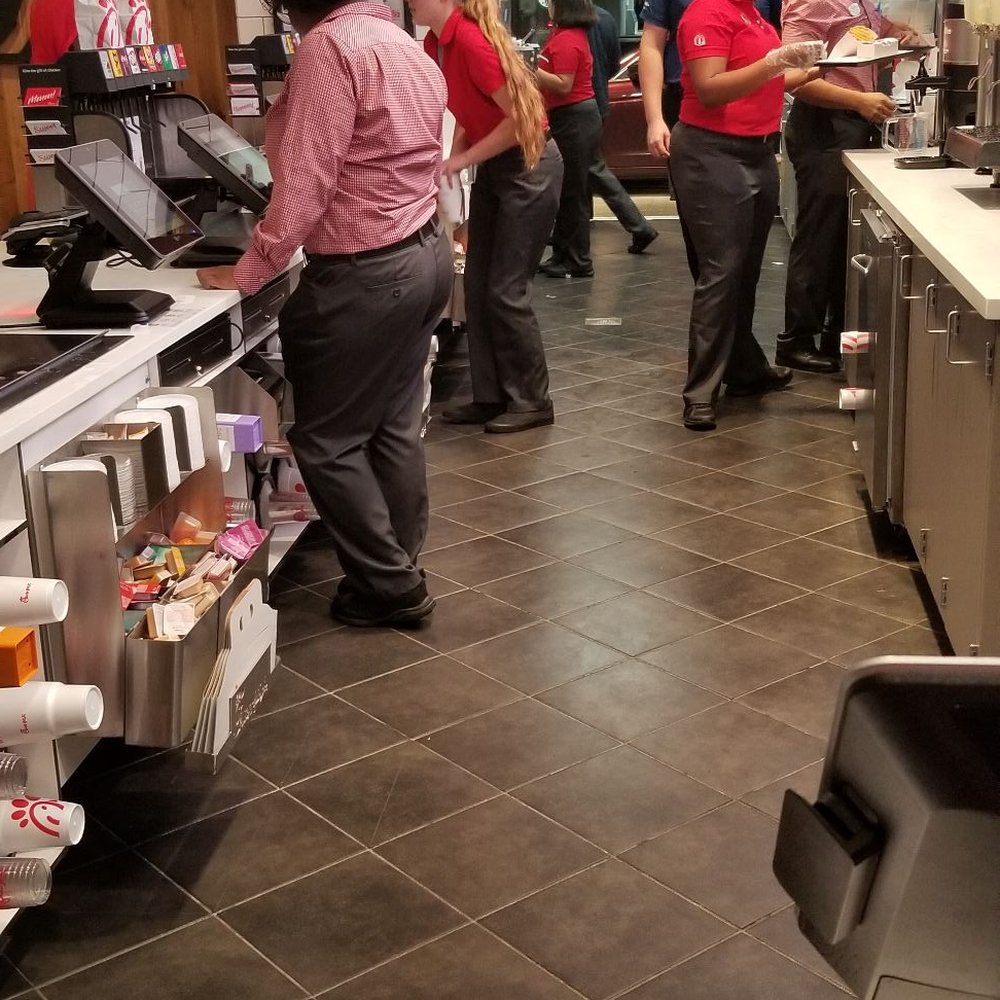 Chick-fil-A - 12 employees working their hearts out...very pleasant and profession. No wait time in line at all. - Fast Food Near Me - Wilson, North Carolina Chick-fil-A - 12 employees working their hearts out...very pleasant and profession. No wait time in line at all. - Fast Food Near Me - Wilson, North Carolina