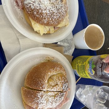 Kasalta - More of the sandwich we saw ordered by people on Yelp as well as an expresso with milk - Spanish Near Me - San Juan, Puerto Rico
