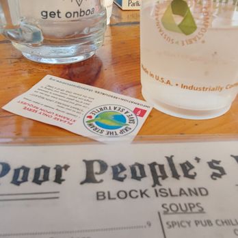Poor People's Pub - Recycled cups - Pubs Near Me - New Shoreham, Rhode Island Poor People's Pub - Recycled cups - Pubs Near Me - New Shoreham, Rhode Island