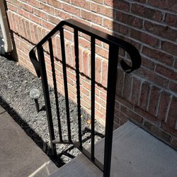 Hayes Brothers Ornamental Iron - Top view of hand rail installed by Hayes Brothers