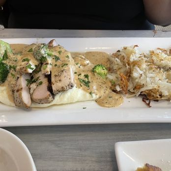 Frances' Deli - Jerk Chicken Alfredo Omelet with hashbrowns - Delis Near Me - Chicago, Illinois Frances' Deli - Jerk Chicken Alfredo Omelet with hashbrowns - Delis Near Me - Chicago, Illinois