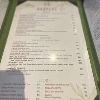 Harper's - Menu - Breakfast & Brunch Near Me - Atlantic City, New Jersey
