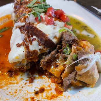 La Lupe Mexican Restaurant - Cutaway of chimichanga - Mexican Near Me - Pompano Beach, Florida