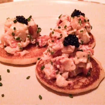 Jeffrey's - Lobster blinis - American Near Me - Austin, Texas Jeffrey's - Lobster blinis - American Near Me - Austin, Texas