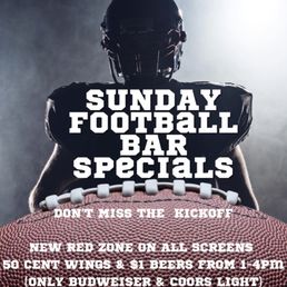 Sunday Football Bar Specials