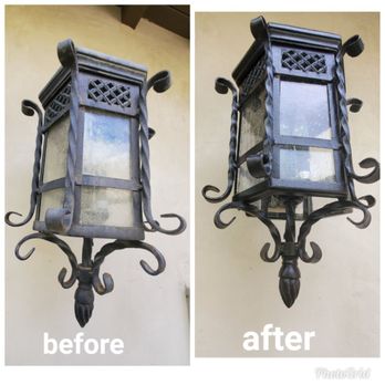 Gigi's housecleaning services - Light fixture before and after - Home Cleaning Near Me - Oceanside, California